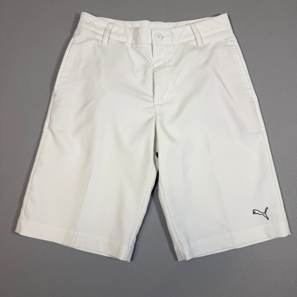 Puma Golf Kids White Performance Shorts Size L DryCell Stretch